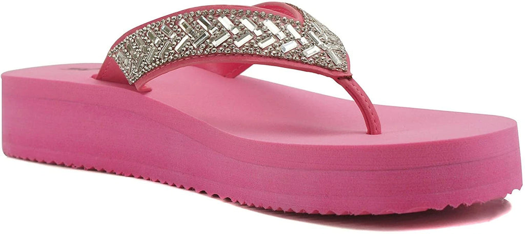 Women Flip Flop Sparkling Jewel Rhinestone Fashion Thong Sandals SODA LEROY-S
