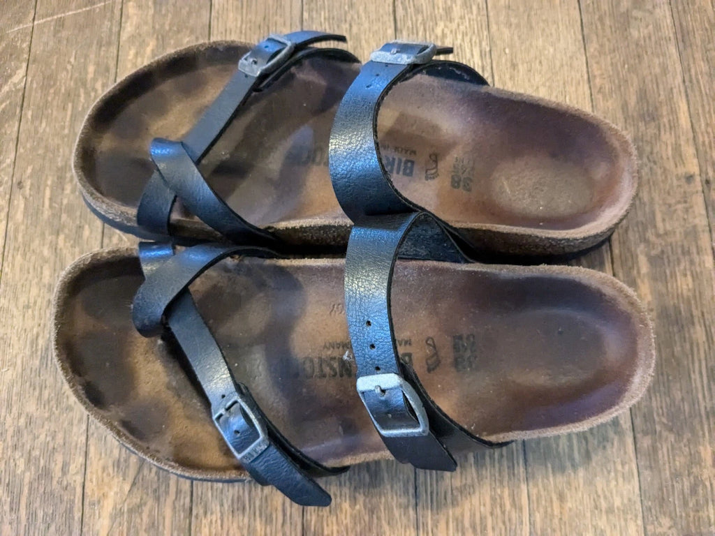 Birkenstock Mayari Graceful Pearl Black Regular Size 38 Made Germany Buckle