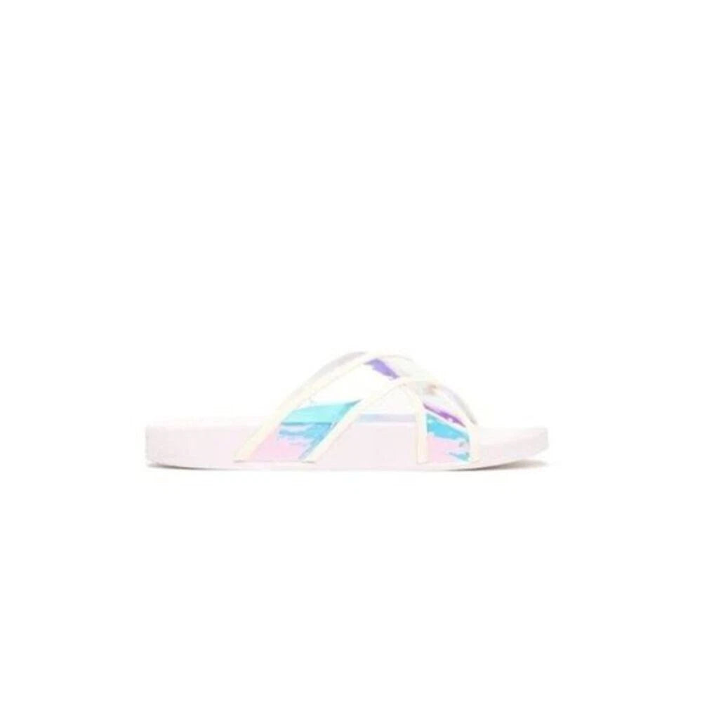 Look Here Slide Slip On Sandal White 8.5