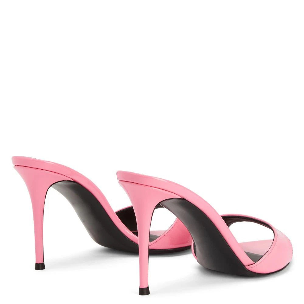 Women's High Heel Pointed Open Toe Mules Slides Sandals Dress Party Shoes Ladies