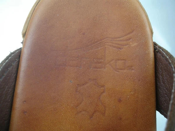 Womens 11.5 12 42 Dansko Sanita Monika Brown Leather Sandals Slide Clogs Denmark