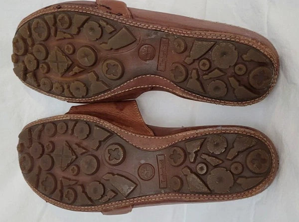 Timberland Womens Slide Sandals Brown Leather Smart Comfort System Size 10 M