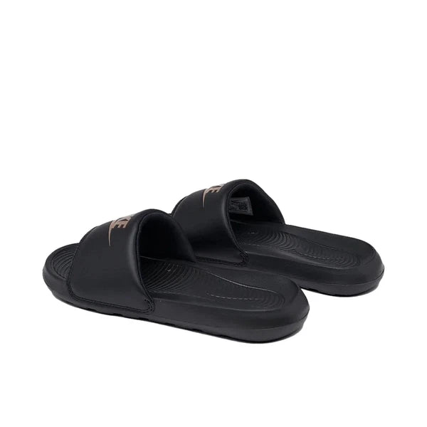 NIKE Victori One Slide Women's Black & Red Bronze Swoosh Sandals SZ 9, 10 New