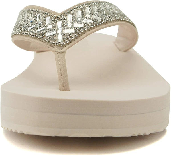 Women Flip Flop Sparkling Jewel Rhinestone Fashion Thong Sandals SODA LEROY-S
