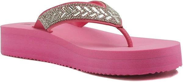 Women Flip Flop Sparkling Jewel Rhinestone Fashion Thong Sandals SODA LEROY-S