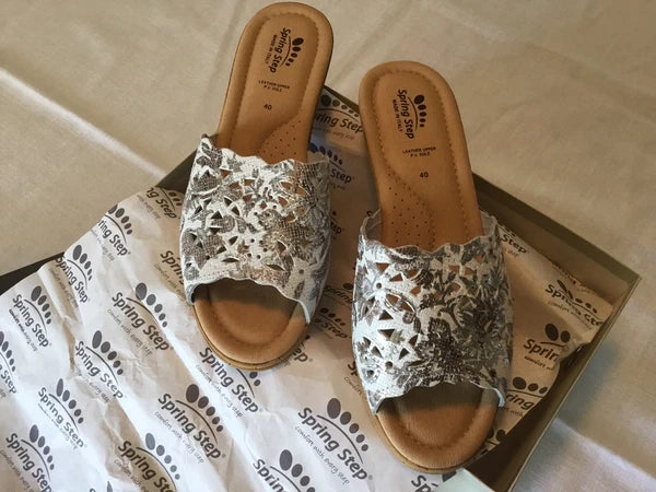Women’s Springstep ESTELLA Fashion Wedge Slide Sandals Sz 9 New