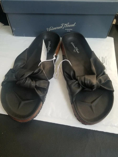 Women Sandals Size 7, NWT, black, flip flop style