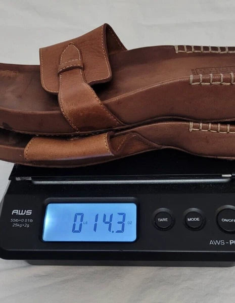 Timberland Womens Slide Sandals Brown Leather Smart Comfort System Size 10 M