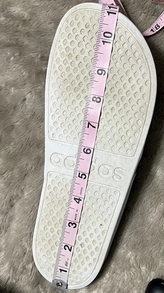 Adidas Adilette Aqua Slides Sandals White/Black Waterproof  - Womens Size 10 VGC