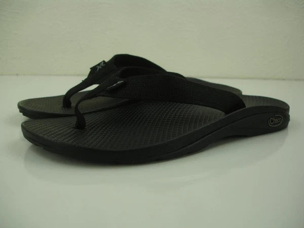 Women's sz 6 M Chaco Classic Flip Slip Slide Sandals Flat Solid Black Flat Thong