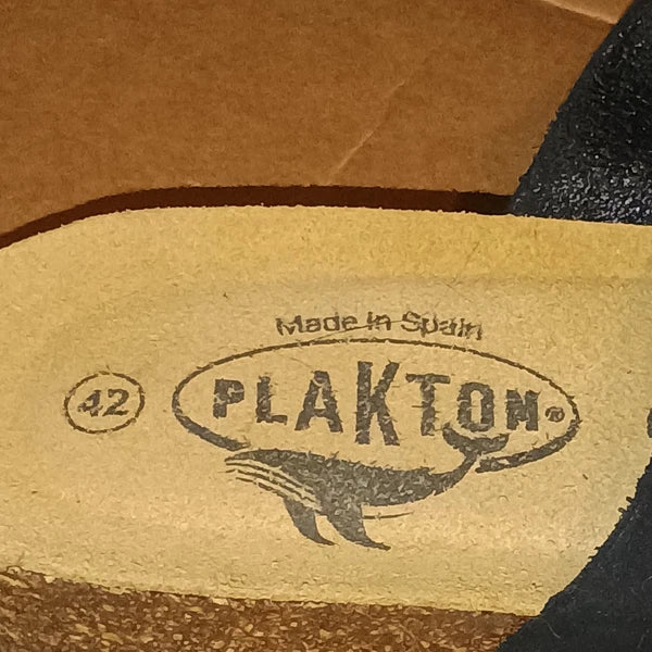 Plakton Women’s Sandals Size 11 Black Cork Footbed Adjustable Memory Cushion