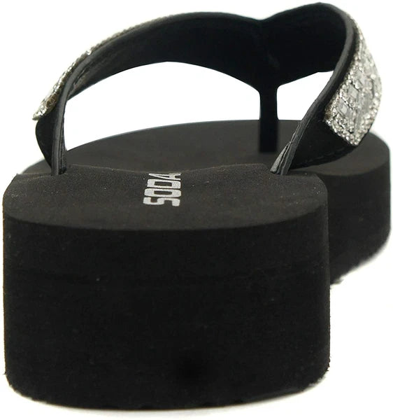 Women Flip Flop Sparkling Jewel Rhinestone Fashion Thong Sandals SODA LEROY-S