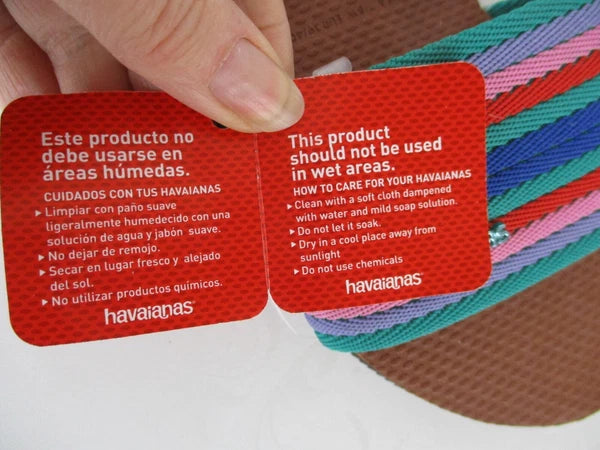 NWT Havaianas You Malta Slide Sandals in Multicolor Stripe size 7/8