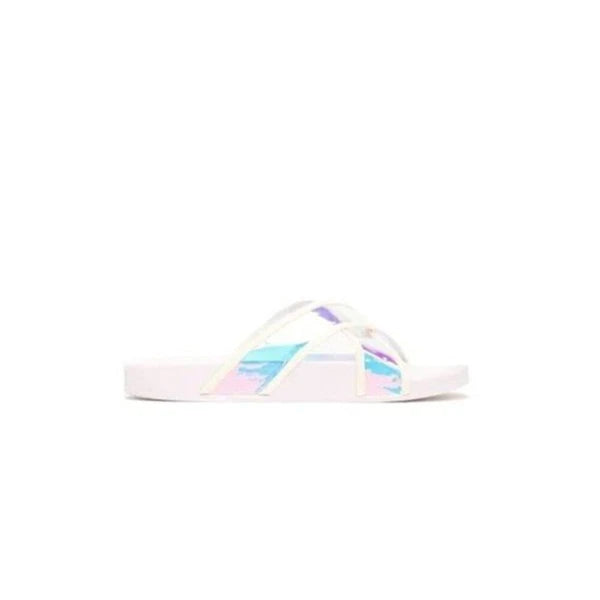 Look Here Slide Slip On Sandal White 8.5
