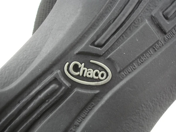 Women's sz 6 M Chaco Classic Flip Slip Slide Sandals Flat Solid Black Flat Thong