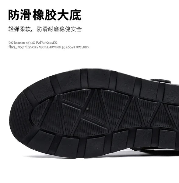 Roman Style British Open Toe Men's Sandals Fashion Hollow Out Flats Shoes Summer