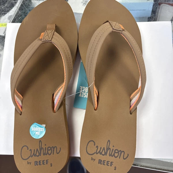 Women's Cushion Breeze Flip-Flop, Tan/Smoothie, 9
