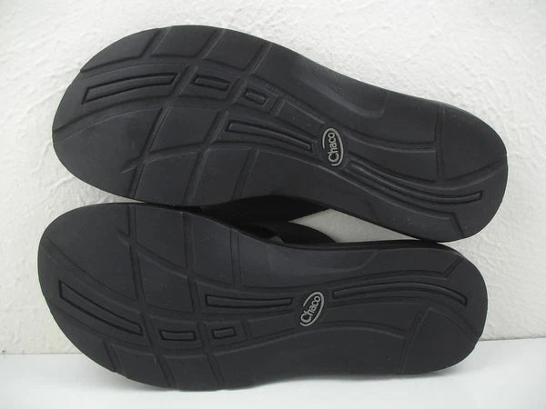 Women's sz 6 M Chaco Classic Flip Slip Slide Sandals Flat Solid Black Flat Thong