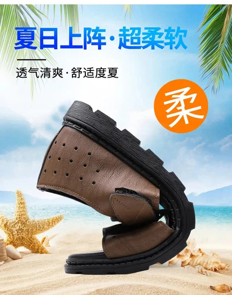 Roman Style British Open Toe Men's Sandals Fashion Hollow Out Flats Shoes Summer