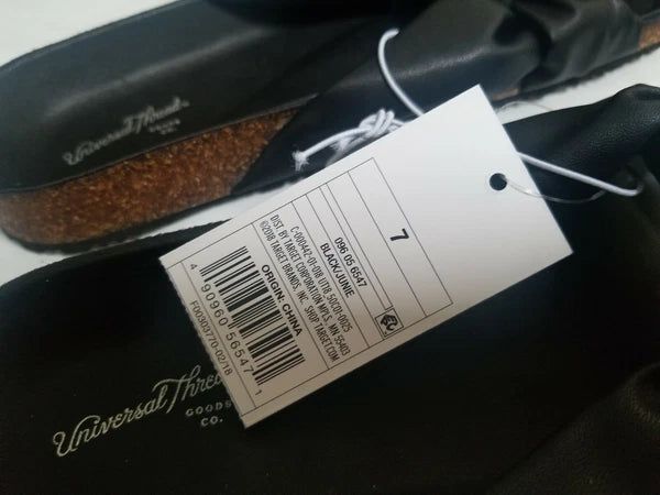 Women Sandals Size 7, NWT, black, flip flop style