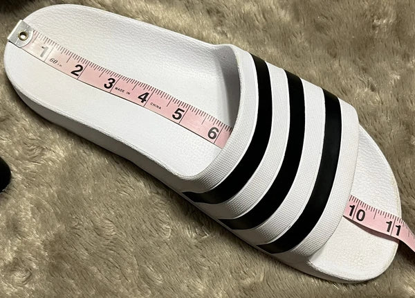 Adidas Adilette Aqua Slides Sandals White/Black Waterproof  - Womens Size 10 VGC