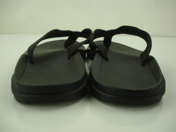 Women's sz 6 M Chaco Classic Flip Slip Slide Sandals Flat Solid Black Flat Thong